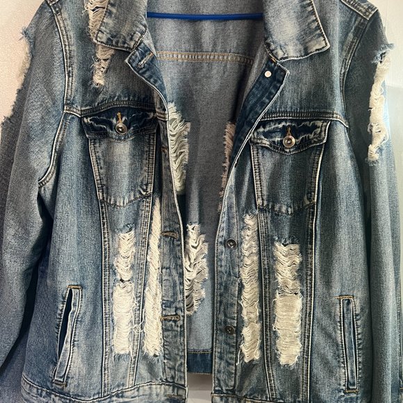 Forever 21 Distressed Jean Jacket - Picture 3 of 6